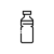 Icon in png format file of a bottled mineral water in black colour line and transparent background.