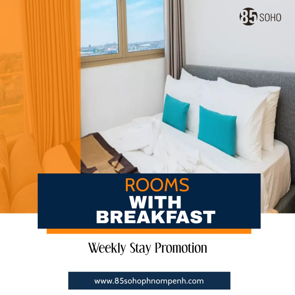 2024 just got better with our Weekly Stay Deal With Breakfast starting from $36! 85 SOHO Phnom Penh is the perfect holiday whether it is for leisure or short term business trips, because our offer will give you the break you need at an affordable price.